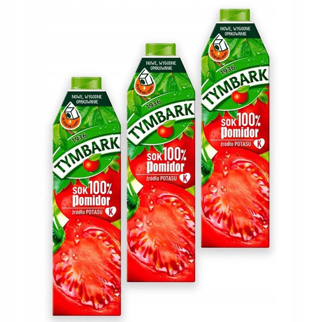 Tymbark Sok 100% pomidor 1 l x 3 sztuk
