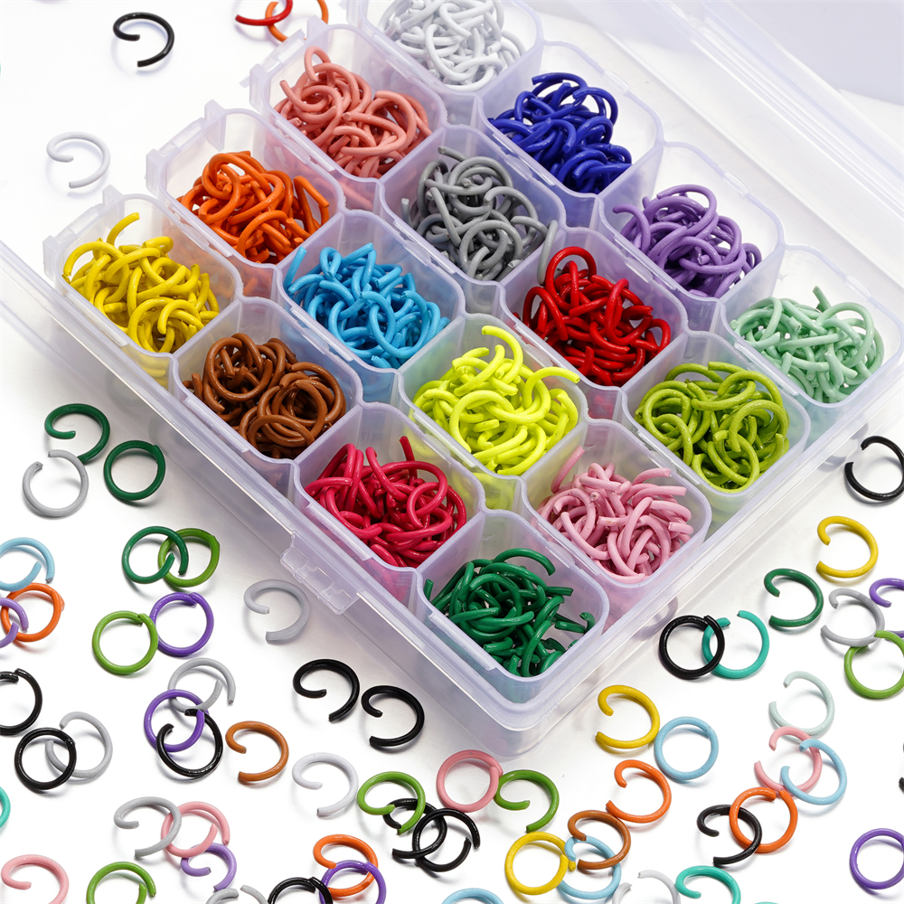100 stks/partij 1.2x10mm Kleurrijke Open Ringetjes Split Ringetje Connector Voor Diy Sieraden Maken Bevindingen Accessoires benodigdheden