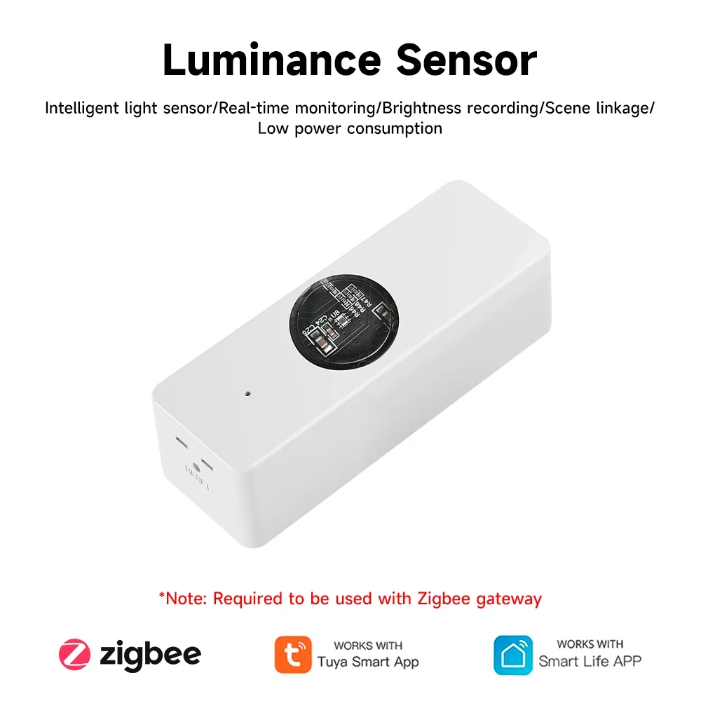 Датчик освещенности Tuya ZigBee, датчик яркости, детектор яркости освещения, домашняя автоматизация с устройством Smart Life, связь Tuya