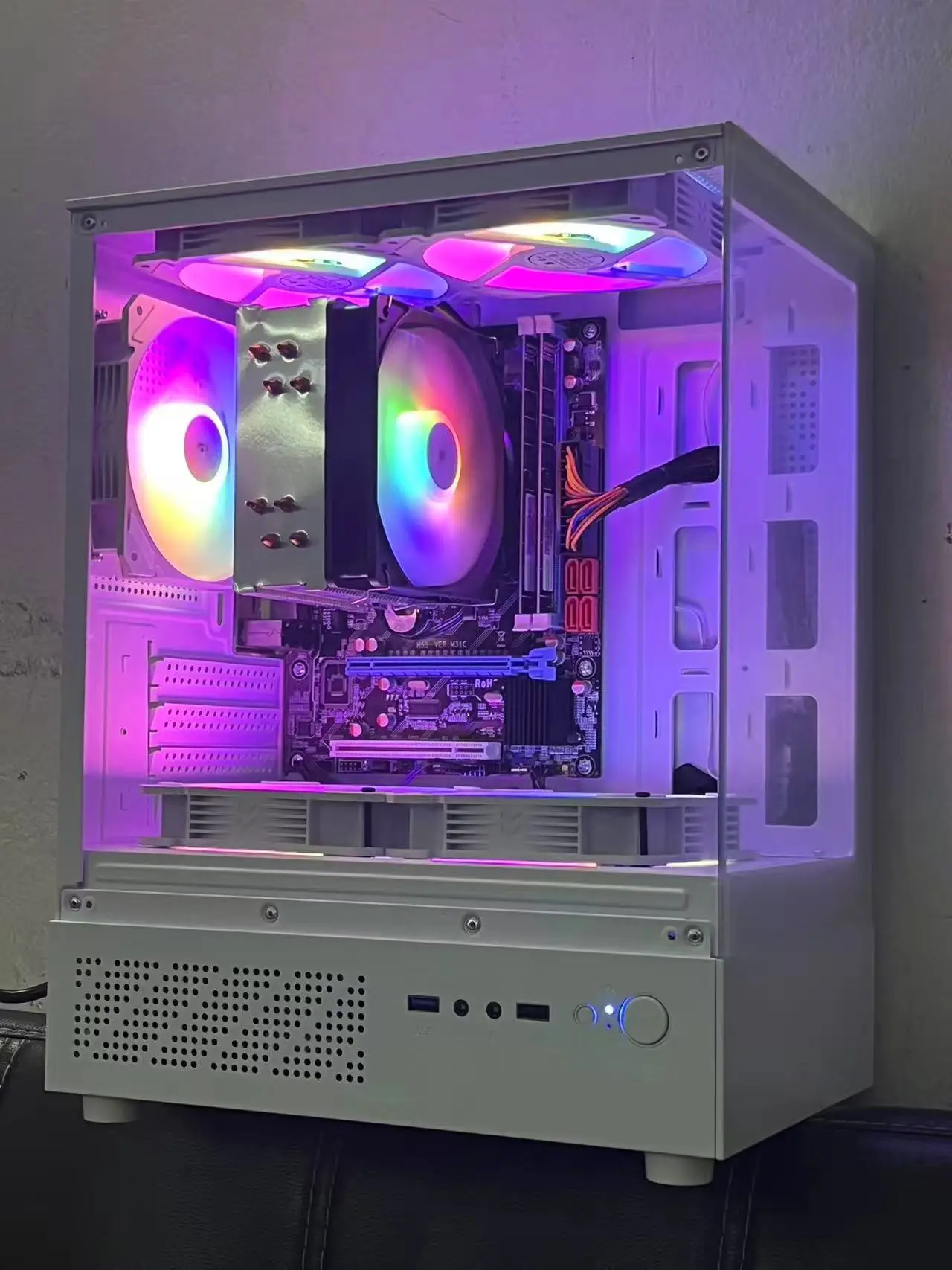 aotesier  Gaming PC Desktop, Ryzen 5 5500 3.6 GHz (4.2GHz Turbo Boost) 16g ram 512g ssd  win11 pc gamer for all in one pc