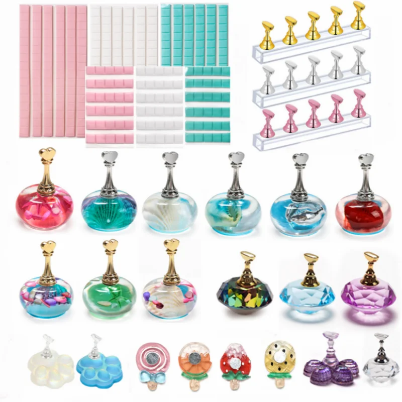 1Set Tablero Magnético Para Práctica De Uñas - Estilo Ajedrez Clásico Y Cartoon Soporte Para Punta De Uñas Acrílicas Para Exhibición De Herramientas De Arte De Uñas DIY Para Hogar