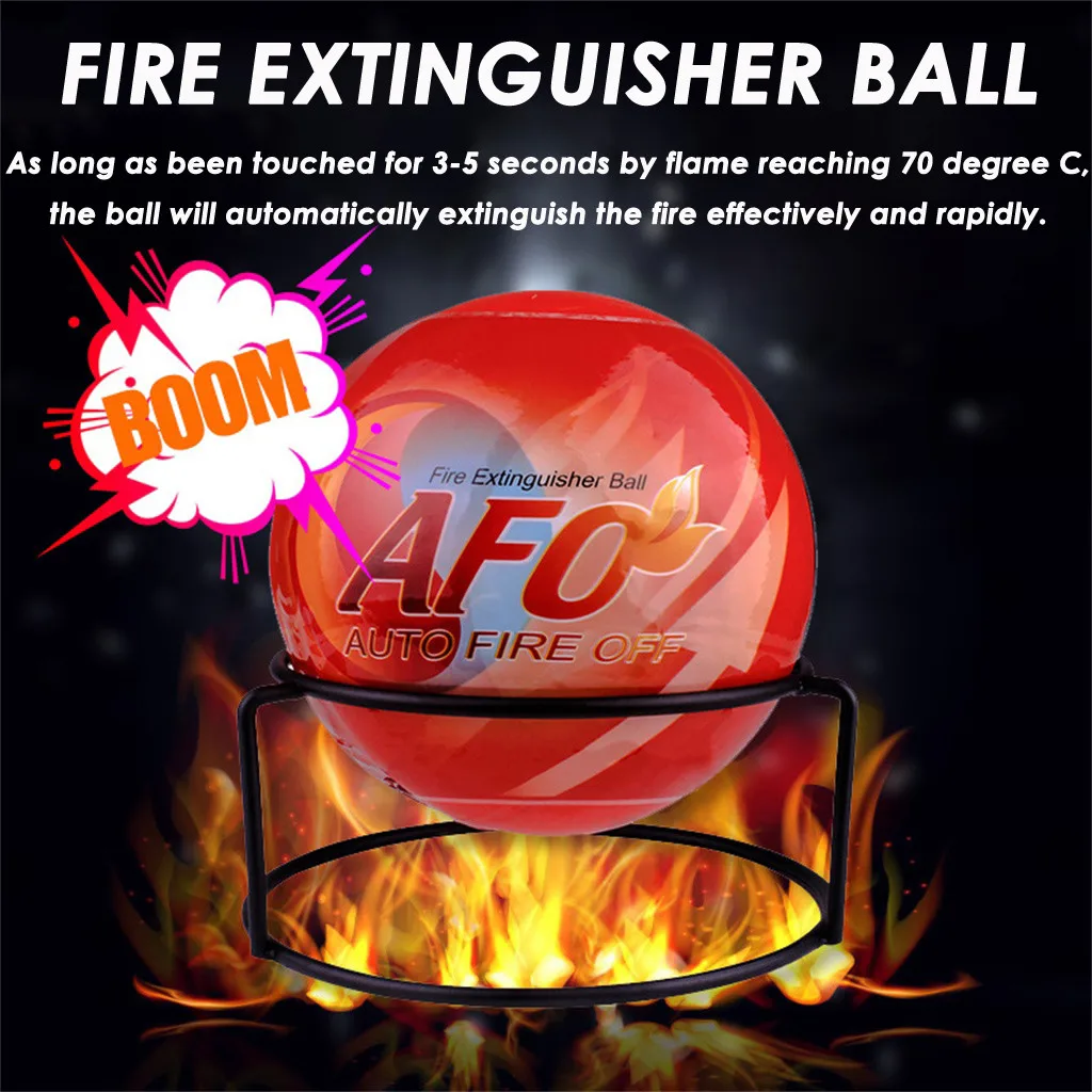 Fire Extinguisher Ball Environmental Dry Powder Automatic Fire Ball With Bracket For Warehouse Kitchen Sockets Cars