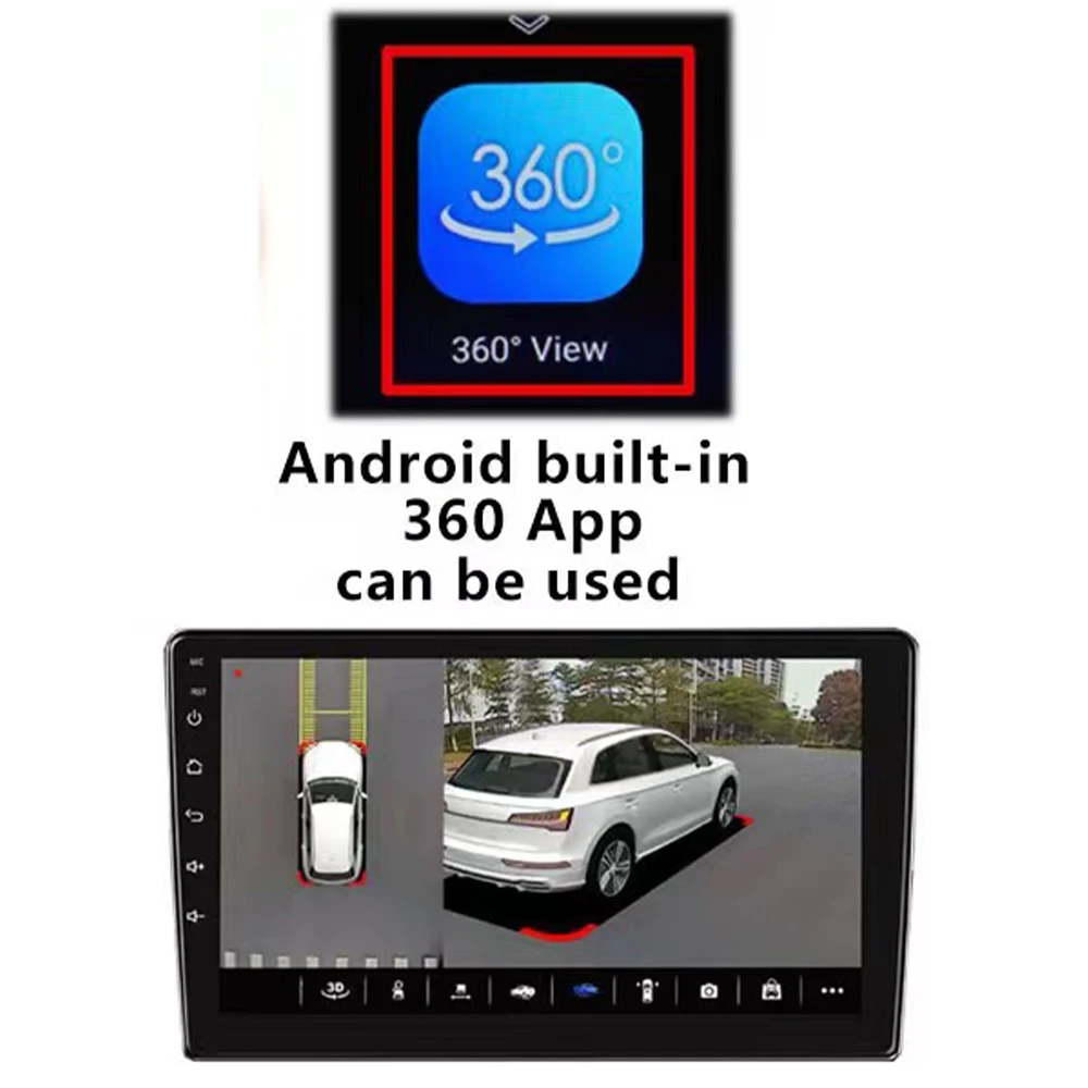 Auto 360° °   Panorama-Systemkamera für Android-Multimedia-Bildschirm, Android-Multimedia-System mit 360APP-Funktion