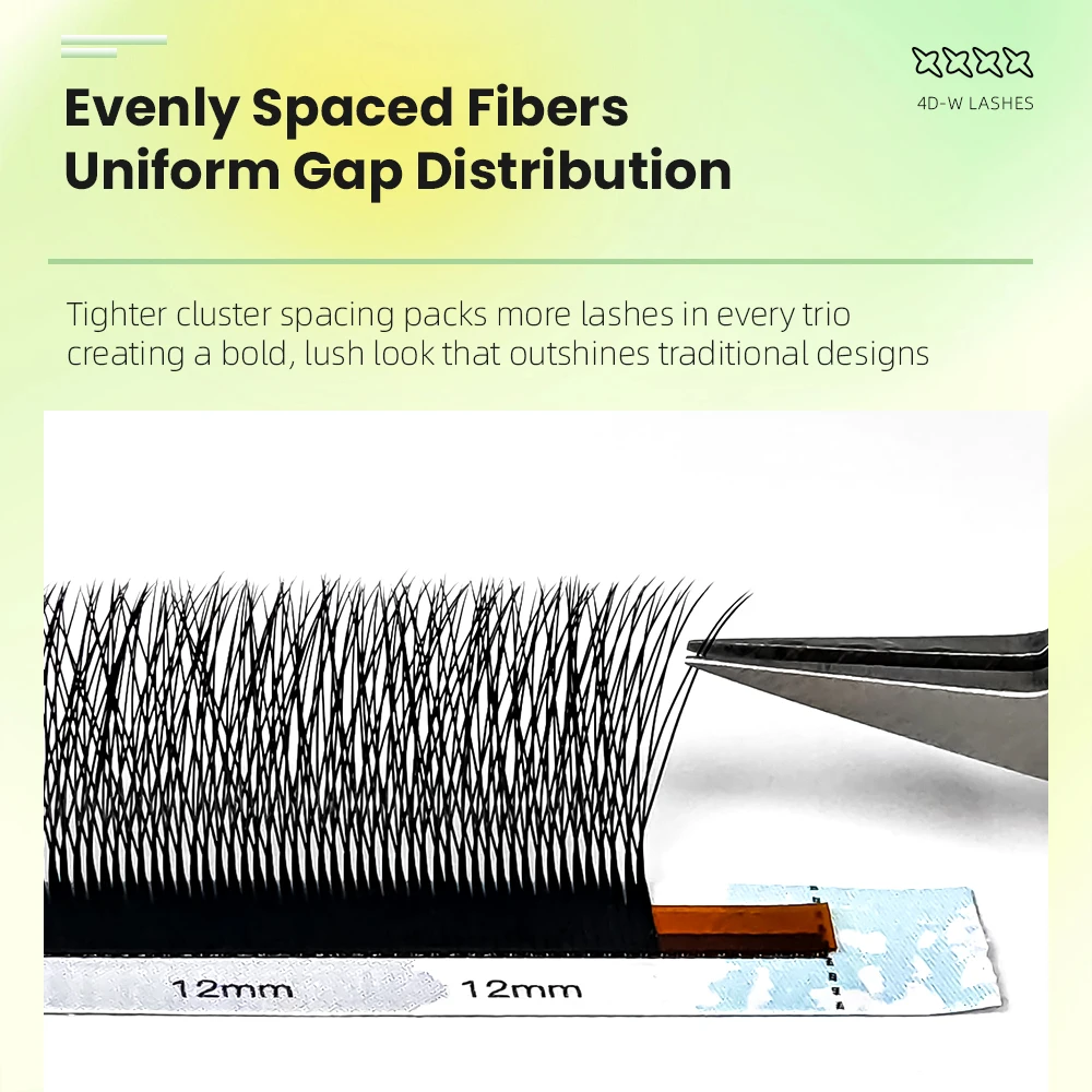 Yelix Smaller Spacing 4D W Shape Eyelash Extension Narrow 4D Lashes Natural Soft Premade Volume Fan Lashes Hand Premium Lashes