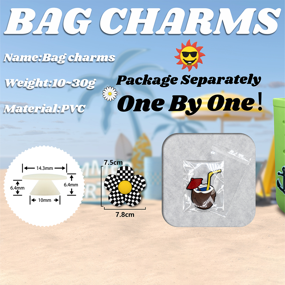 1PCS Bag Charms Colorful Mom Life Fashion Style Sunglasses Rose Women Handbag Accessories fit Travel Beach Tote Bag Decoration