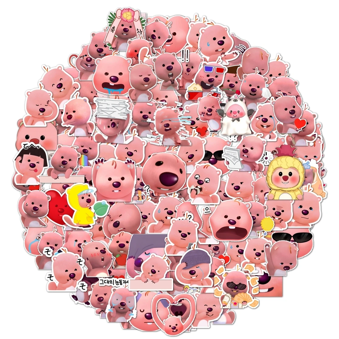 สติกเกอร์การ์ตูนอนิเมะลูปี้น่ารัก 100 ชิ้น สติกเกอร์ตกแต่งไดอารี่ สเก็ตบอร์ด แล็ปท็อป มอเตอร์ไซค์ กันน้ำ ของเล่นเด็ก สติกเกอร์ DIY สุดเท่