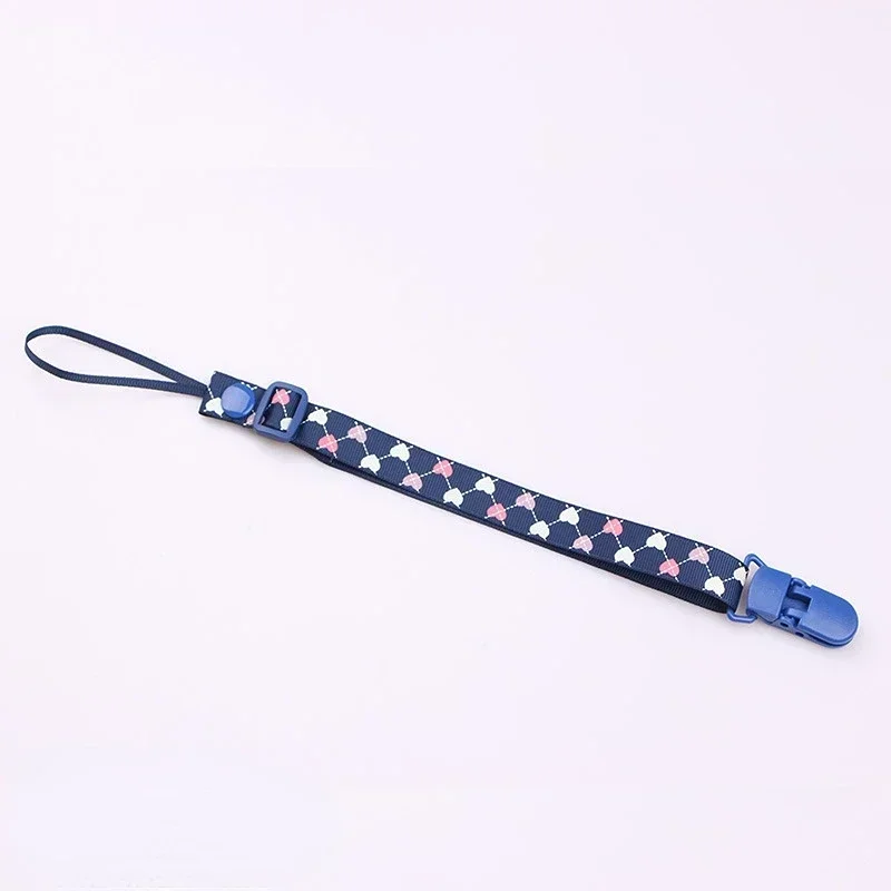 Fixed Button Baby Pacifier Clips Chains Ribbon Dummy Soother Holder Chains Anti-drop Buckle Strap for Pacifier Baby Feeding Gift