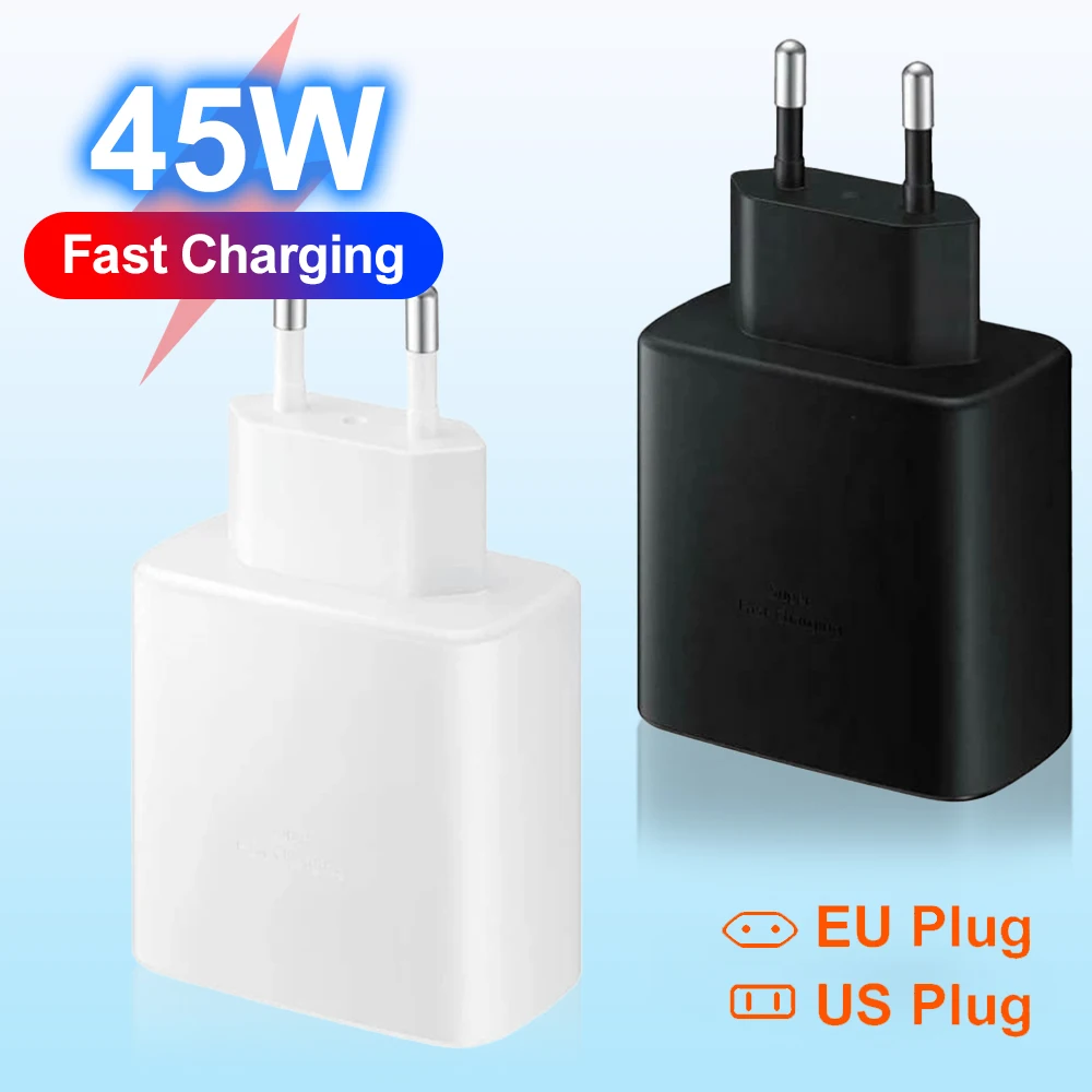 45W Schnellladung für Samsung USB C Ladegerät PD Quick Charge 3.0 Wandladung für Galaxy Plus USB Typ C Kabel Telefonzubehör