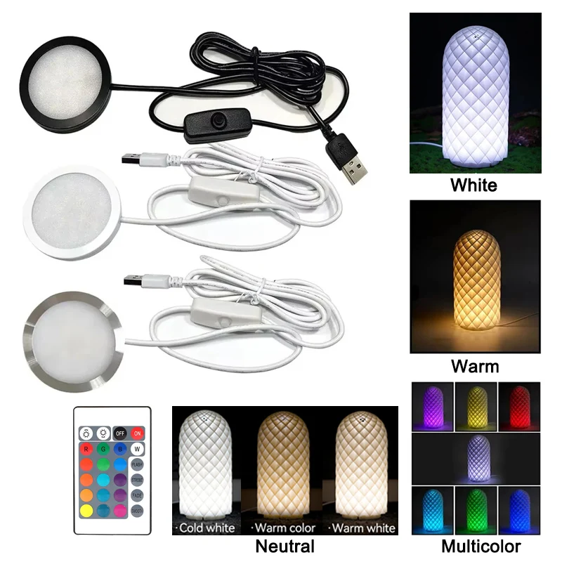 Soporte de lámpara LED para laboratorio Bambu, Kit de luz ajustable, piezas de Hardware, modelo DIY, carcasa de aleación de aluminio ligera Multicolor 001