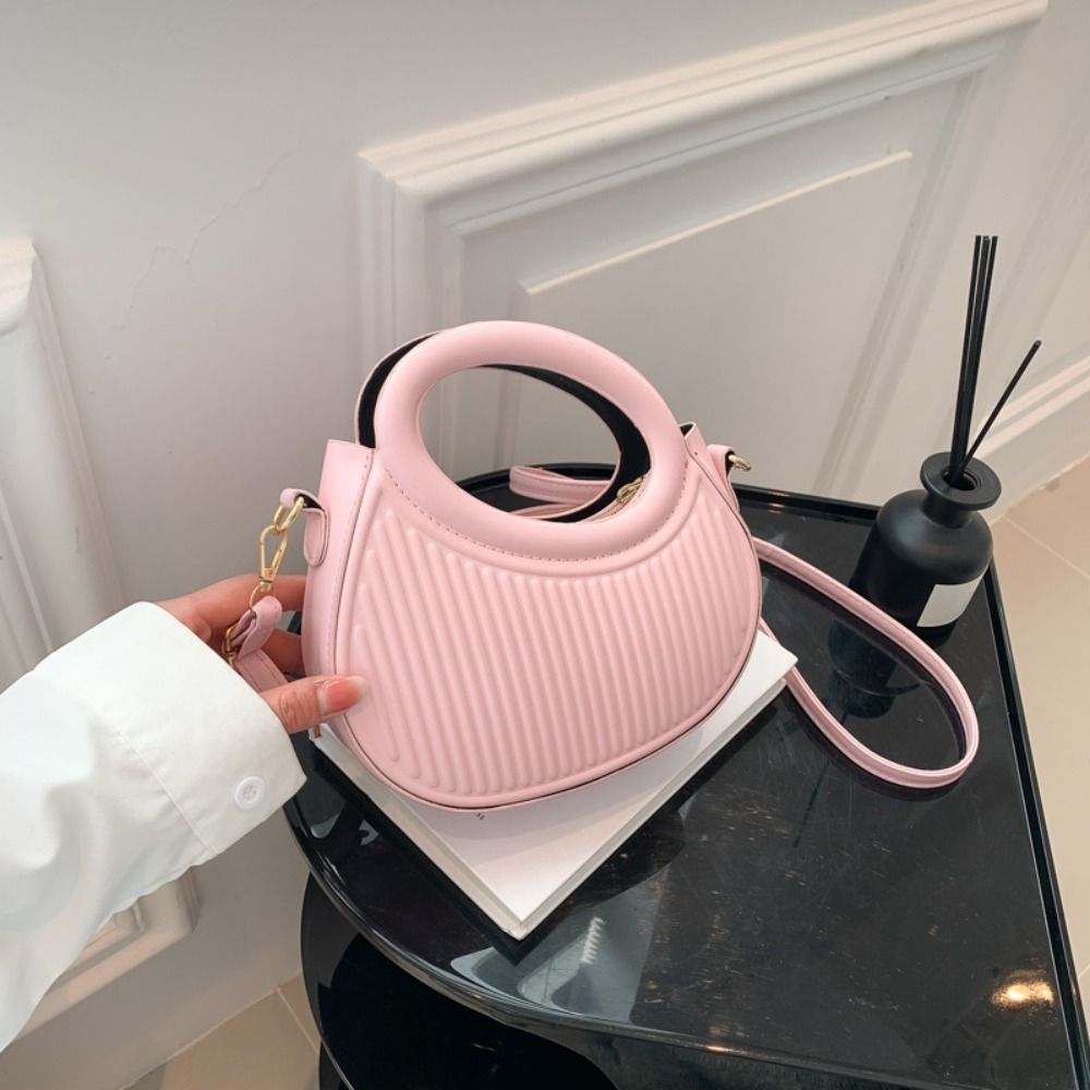 Mode Dames Schoudertas Okseltas Ontwerp Onderarmtas Geplooide Zadeltas Effen Kleur Messenger Tas Handtassen