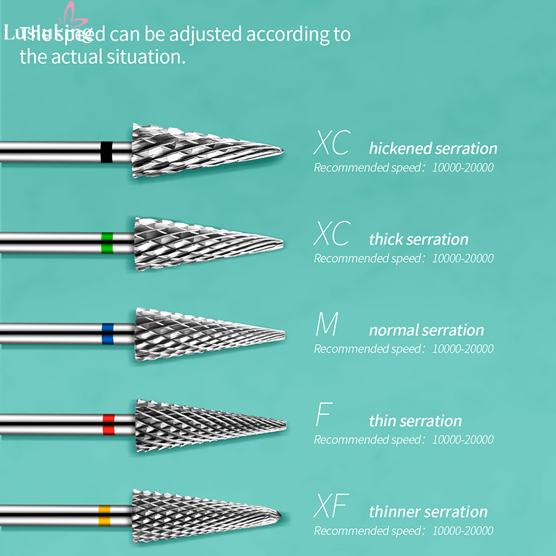 Tip Tungsten Carbid Nail Drill Bits Electric Manicure Drill Accessory Milling Cutters for Nail Gel Polish Remover Nail Tools