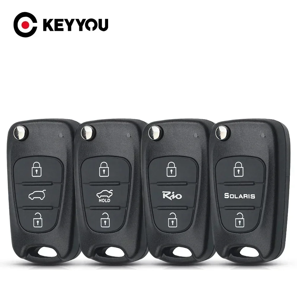 KEYYOU 1 szt. Zamienny Pilot Samochodowy Składany Pokrowiec na Kluczyk do Kia K2 K5 Rio 3 Picanto Ceed Cerato Sportage Hyundai