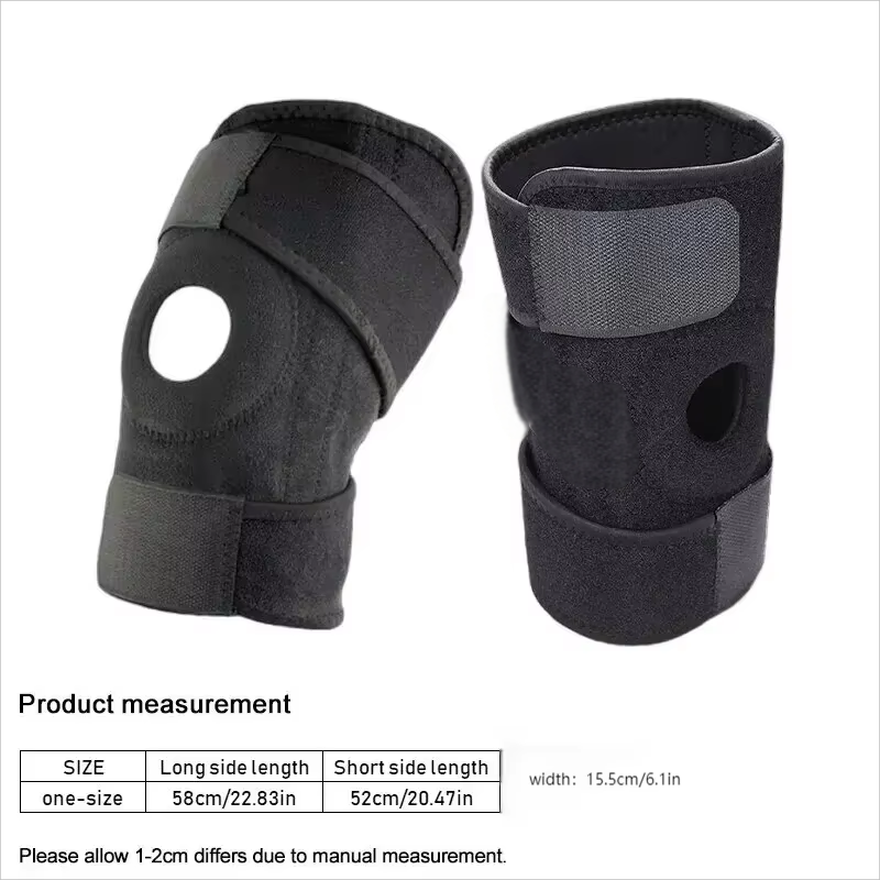 Atmungsaktive, verstellbare Kniebandage (ohne Seitenstabilisatoren) – zur Linderung von Trainingstraining und Knieschmerzen