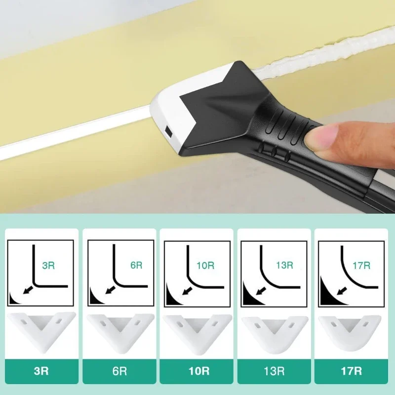 5 In1 ชุดเครื่องมือซิลิโคนเกรียง Scraper Corner Finisher Sealant Grout Scraper สําหรับห้องครัวห้องน้ํา Window Sink Joint