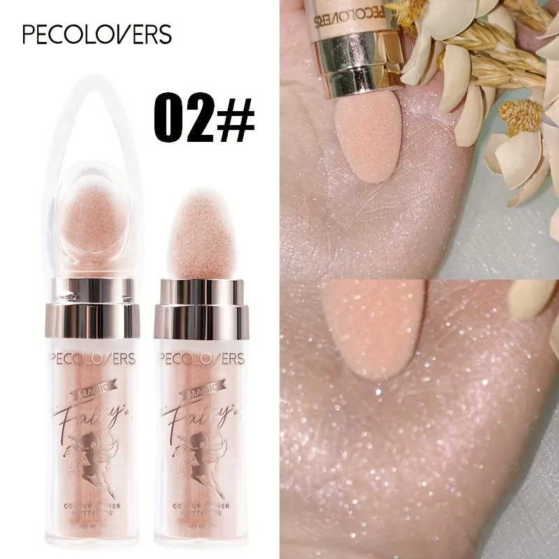 Multi-Tone Fairy Glow: ไม้กายสิทธิ์เน้นข้อความสีรุ้งสําหรับผิวหน้าและผิวกาย – สีฟ้า, สีม่วง, สีขาว Bronzing Shimmer