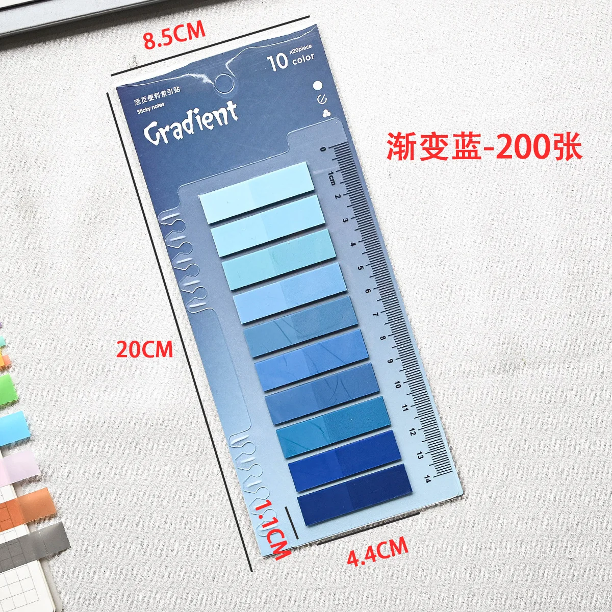 200Sheets Transparent Colorful Index Creative Memo Pads Office School Stationery Self-Adhesive Stickers Sticky Note Pads