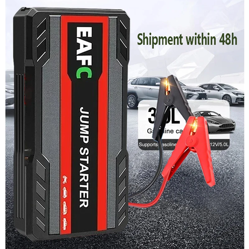 EAFC carro portátil Jump Starter, banco do poder, impulsionador da bateria, carregador, dispositivo de partida, auto emergência, Start-up iluminação, 600A, 12V