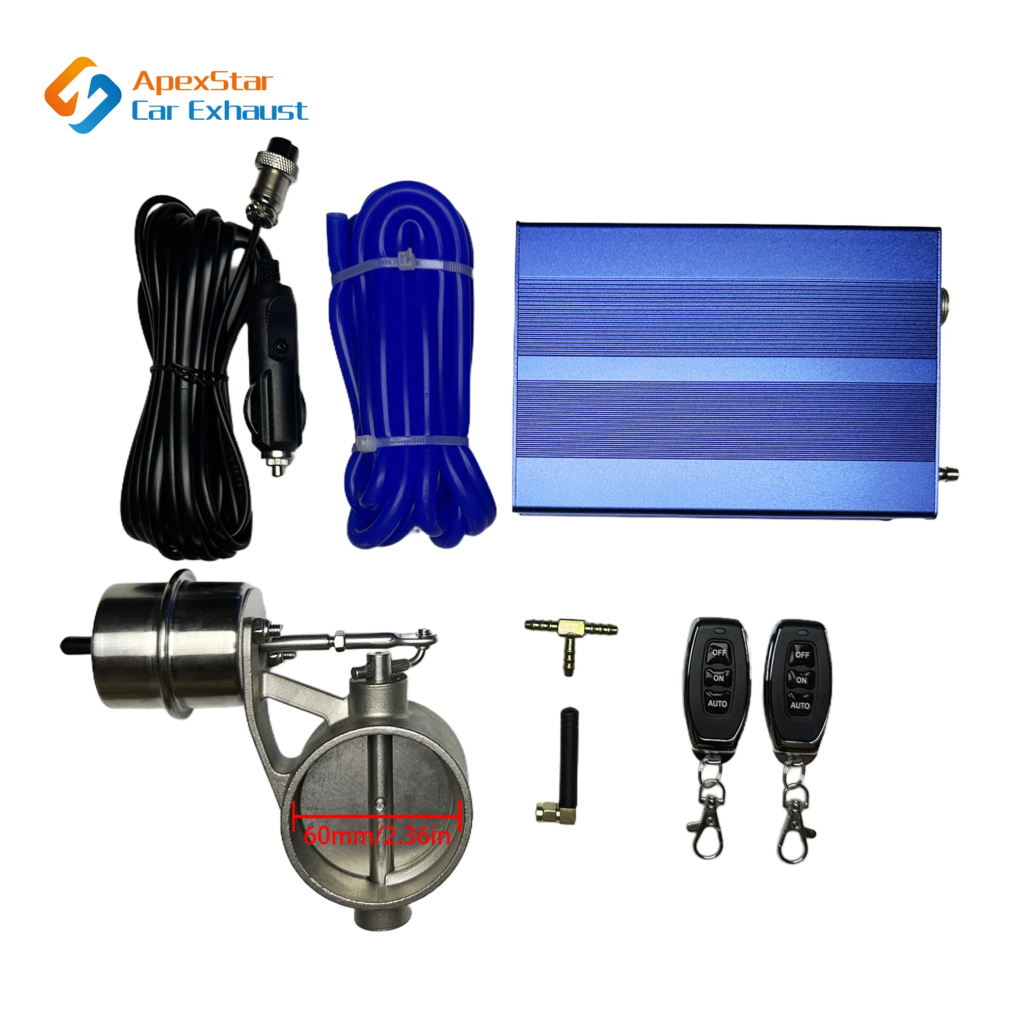 Auto Auspuffrohr Elektronische Ventil Kit Universal Multi-winkel Modus 60MM Controller Gerät Remote Kit Controller Schalter