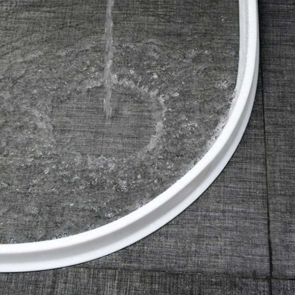Tira de retención de agua flexible de silicona autoadhesiva, barrera de agua para ducha, accesorios de ducha de separación de baño