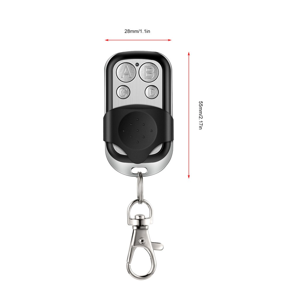2 pçs universal controle de porta da garagem sem fio rf controle remoto 433mhz portão elétrico controle remoto chave fob controlador