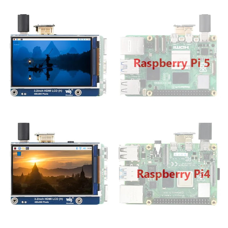3,2 Zoll-HDMI-LCD-(H) Raspberry Pi 3,2 Zoll HDMI LCD IPS-Display 480 x 800 auch für andere Mini-Computer