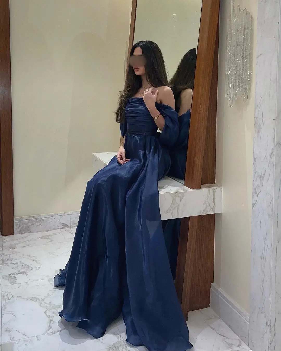 Personalizado net plissado ruched baile de formatura a linha fora do ombro vestido de ocasião sob medida vestidos longos