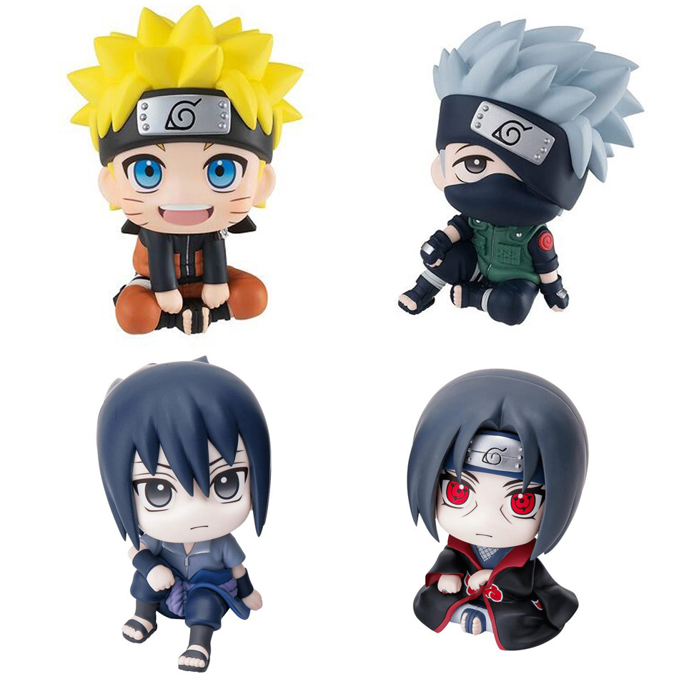 9cm Naru อะนิเมะรูป Uzumaki Naruto Kakashi Uchiha Sasuke Itachi Kute และ ys Q Figures Acchion ตุ๊กตาโหมด l