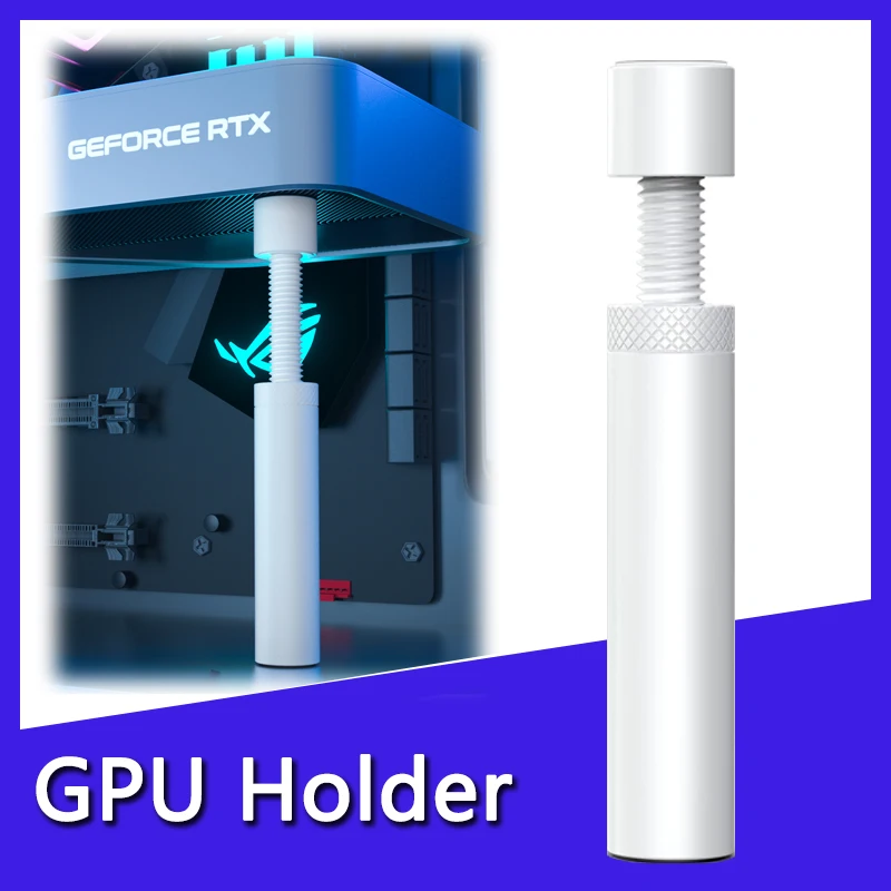 GPUHOLD Alumínio Branco GPU Suporte Suporte - Suporte Anti-Sag Suporte de Placa de Vídeo para Placa Gráfica Sag Holder Stand