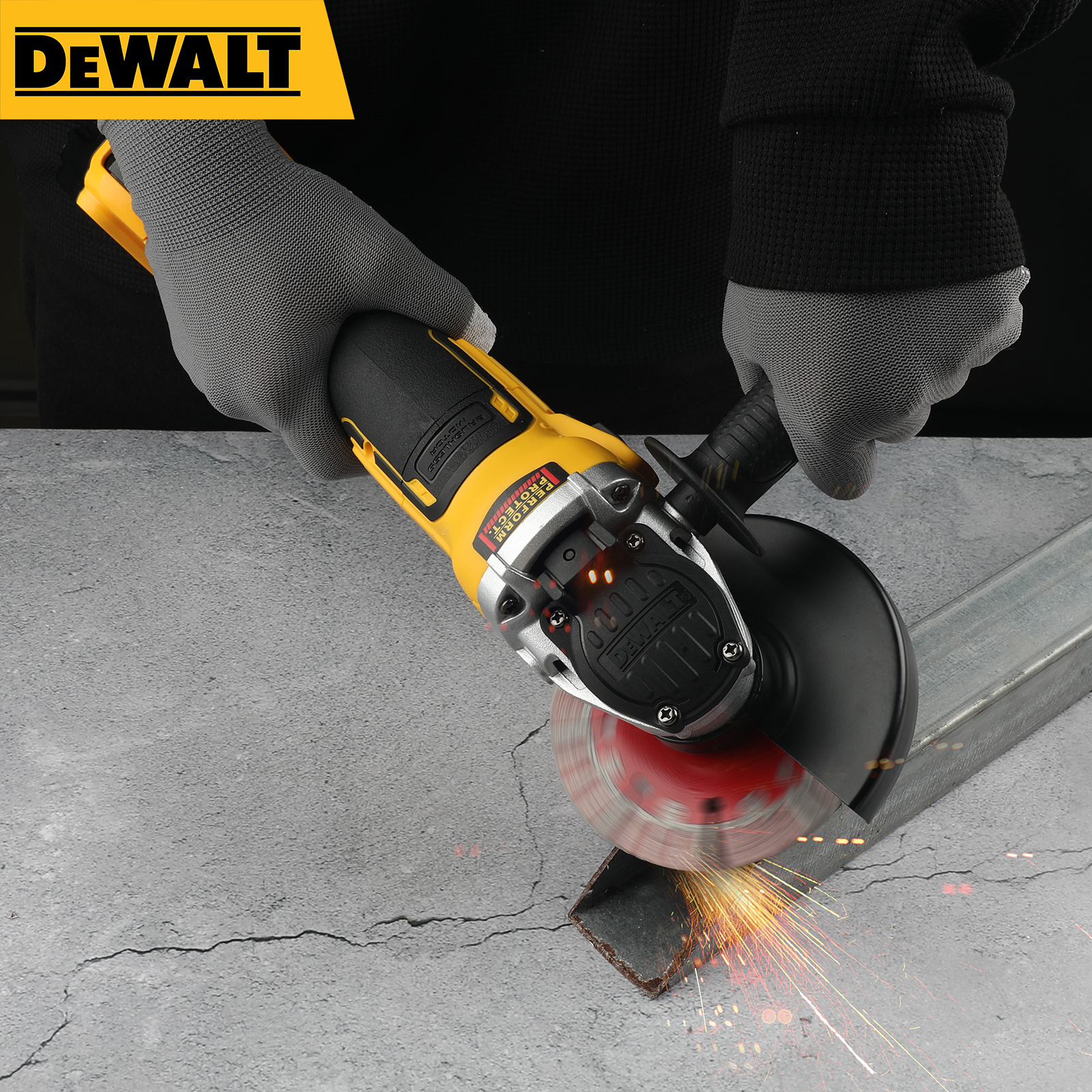 2025 DEWALT DCG405 125 mm Flachkopf-Winkelschleifer, blanke Werkzeugmaschine, Schneidemaschine, 18 V Lithium-Batterie, bürstenlose Werkzeuge