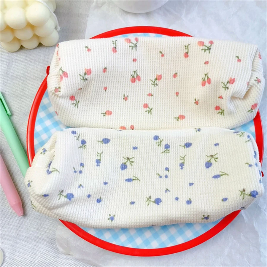Kawaii Blumen Bleistift Tasche kleine Blumen Feder mäppchen niedlichen einfachen Stift Tasche Studenten Briefpapier Aufbewahrung taschen Schul material
