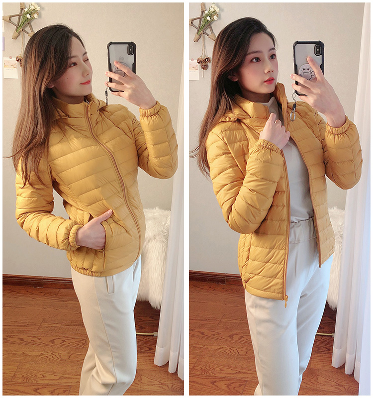 Frauen Weiche und Leichte 90% Ente Unten Jacke Hohe Qualität Frühling Outwear Hut Abnehmbare Puffer Mantel Weibliche Top Kleidung