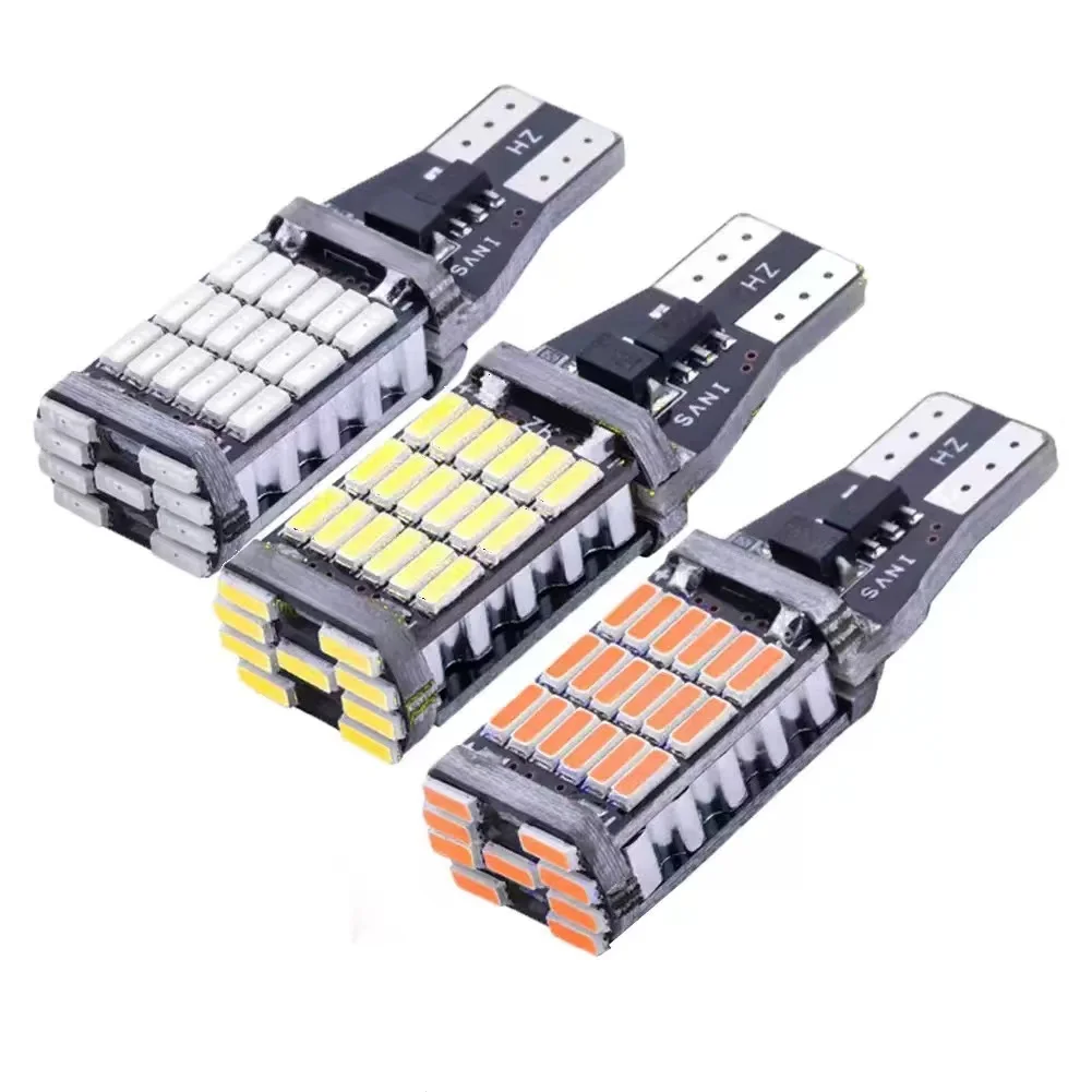 Auto LED Richtingaanwijzers T15 W16W 921 912 T16 T10 Led-lampen High Power 45 SMD 4014 Vervangen voor Auto Achteruitrijlicht Wit
