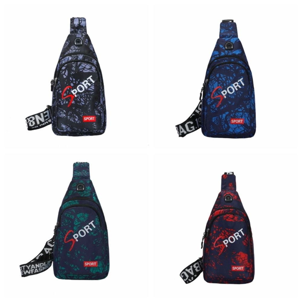 Portabilidade multifuncional saco de peito grande capacidade multi-bolso mochila masculina oxford pano alça de ombro ajustável