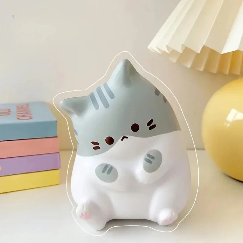 1pc adorável gato dos desenhos animados brinquedos de apertar para crianças adulto macio pitada pu bolas de recuperação lenta pop brinquedos de halloween presentes de natal