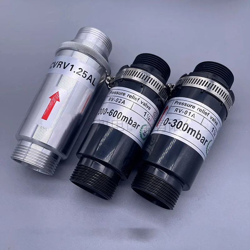 1PCS RV-01A 0-300mbar RV-02A 300-600mbar Blower Pressure Relief Valve