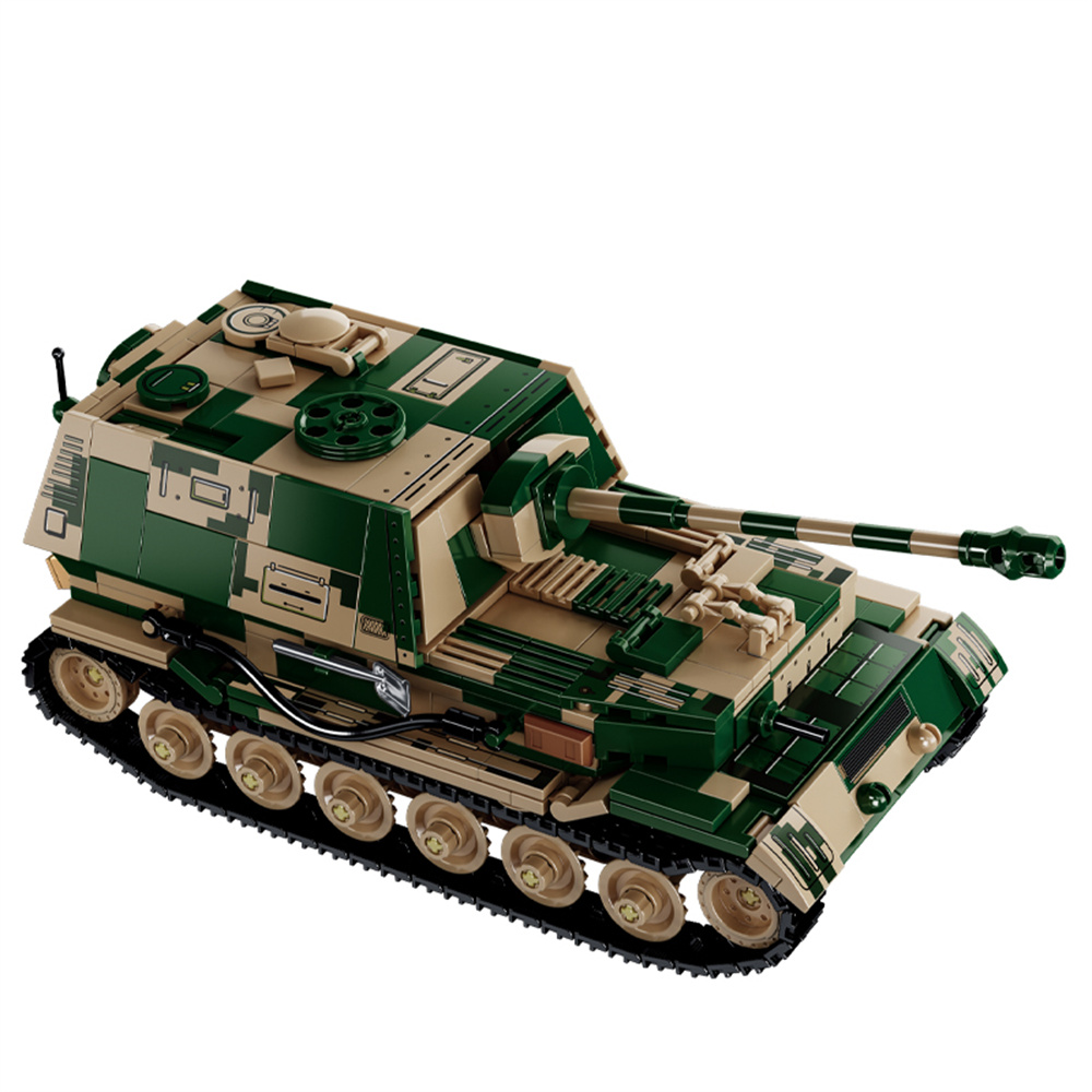 子供のための駆逐艦のビルディングブロック,軍の兵士のレンガ,第二次世界大戦,jagdpanzer tiger p,DIYおもちゃ,ギフト