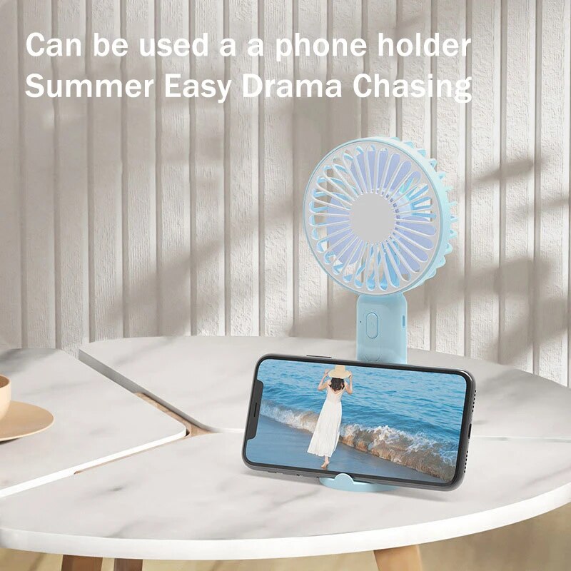 1pc Neue Tragbare Fan Büro Desktop Multifunktionale Klapp Kopf Kleine Elektrische Fan USB Mini Tragbare Hohe Wind Tasche Fan
