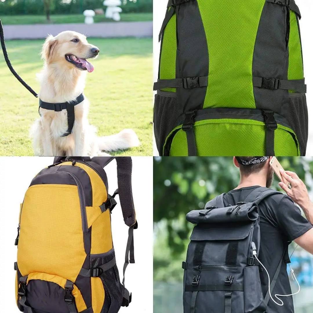 Cinturino in nylon da 4 M con 10 set di fibbie a sgancio laterale piatte e diapositive Tri-Glide per tracolla e zaino da viaggio fai-da-te