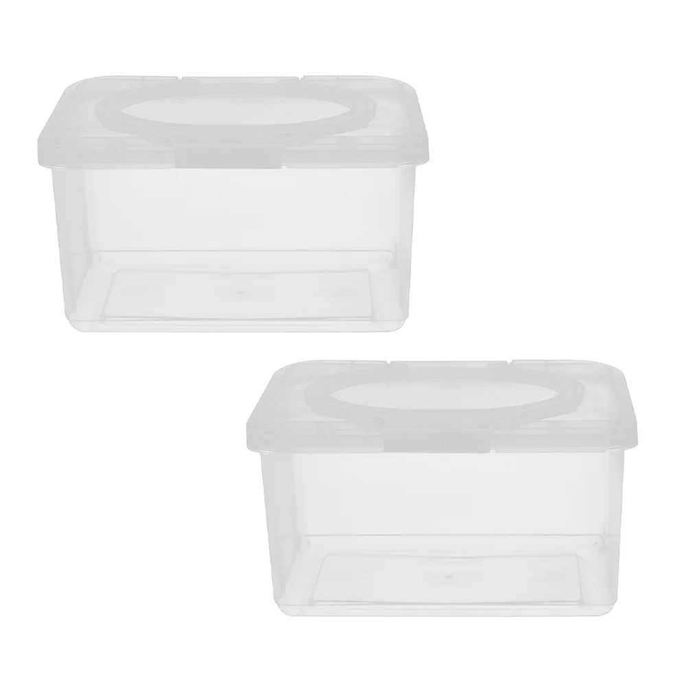 2 pçs recipiente de lenços umedecidos do bebê dispensador de caixa de lenços umedecidos reutilizáveis com anel de silicone selado para banheiro berçário saco de fraldas portátil
