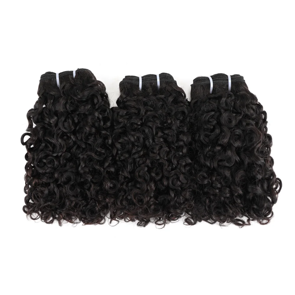Himalaya-Brazilian DD Pixie Curls, Unprocessed Curl Bundles, Natural Cabelo Humano, Weave, Only Virgin Hair Extension Bundles