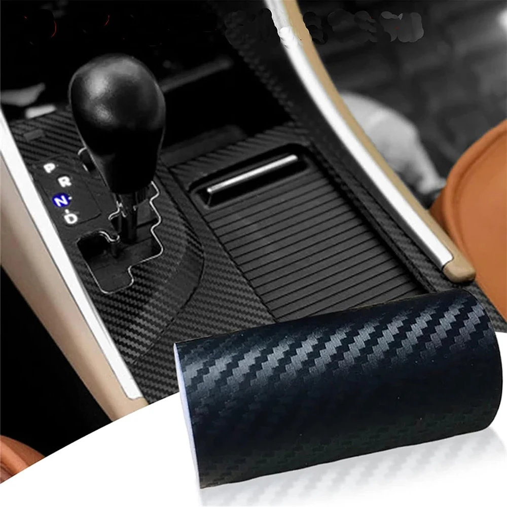 Protectores de borde de puerta de coche, Protector de alféizar de puerta, negro, impermeable, fibra de carbono 3D, película anticolisión, cubierta de arañazos, cinta adhesiva