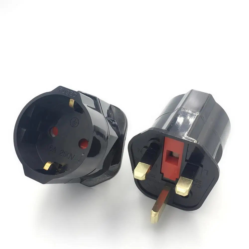 Multifunctional EU ยุโรป UK ปลั๊กอะแดปเตอร์แปลงไฟ 2 ขา 250V 13A ดูไบสิงคโปร์ Universal Adapter