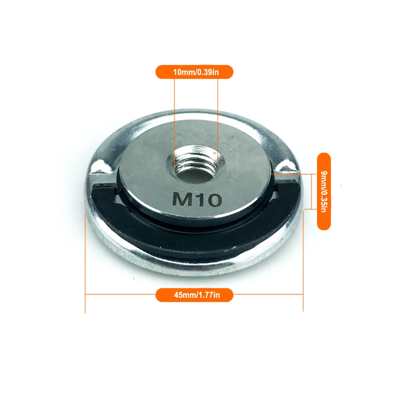 QUICK RELEASE FLANGE NUT M14 M10 ด้ายเครื่องบดมุม Release ล็อค NUT กดแผ่นสําหรับเครื่องบดมุมหนีบหน้าแปลน