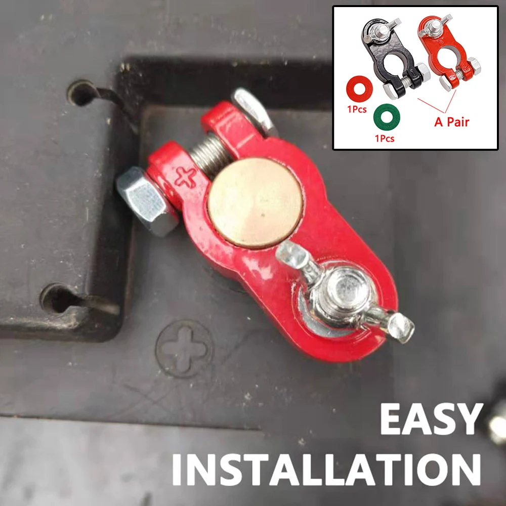 Terminal de bateria de carro 12v 24v braçadeira cabeça de pilha conector pólo post braçadeira resistente clipe terminal cabeça de pilha para caminhão de barco automático