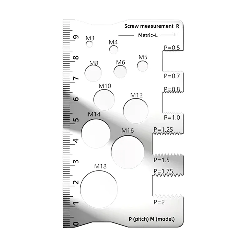 High-Accuracy Industry Standard Pitch Gauge, Ideal for Measuring Bolt, Nut, Screw Thread