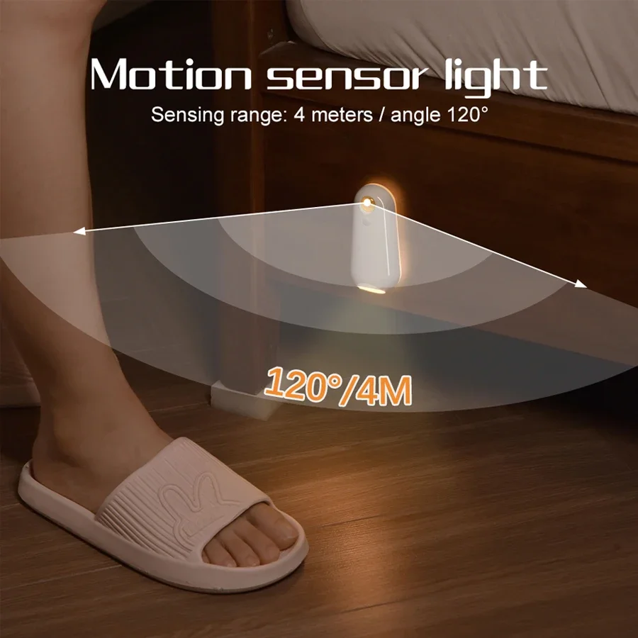 Lámpara Led inteligente para inodoro, luz nocturna RGB con Sensor de movimiento para baño y baño, 8 colores, inalámbrica, recargable por USB, resistente al agua