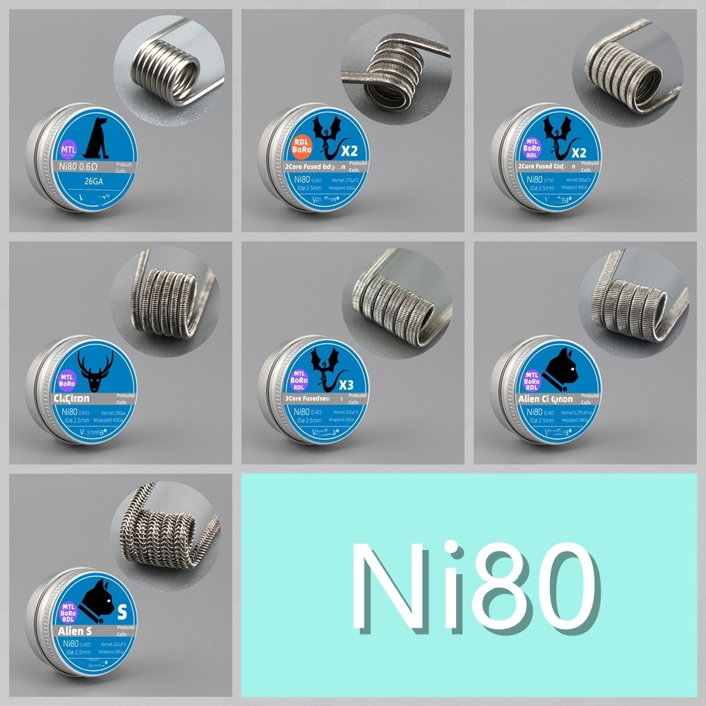 MTL 10-50PCS/Can Hole Diameter 2.5mm Prebuild Coils DIY Alien Baby Fused C-lapton BB Box Boro Tank Hand-held Disassembly Tools