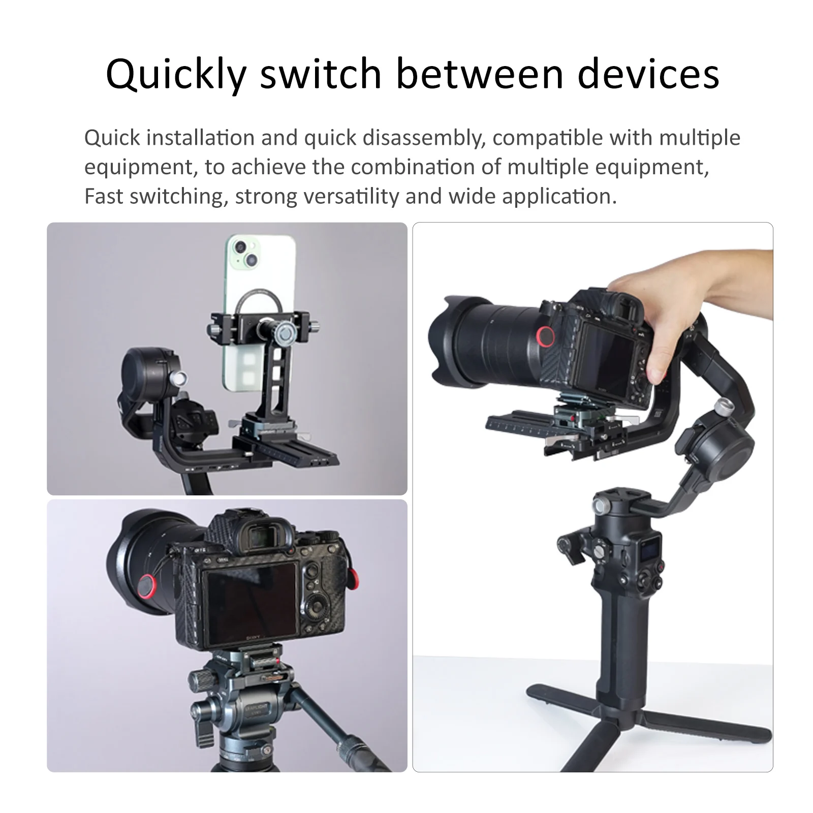 Leaplight Metal Arca Quick Release Kit Camera Quick Mount for Dji Zhiyun Stabilizer Tripod Head Slide Rail Quick Mount Buckle