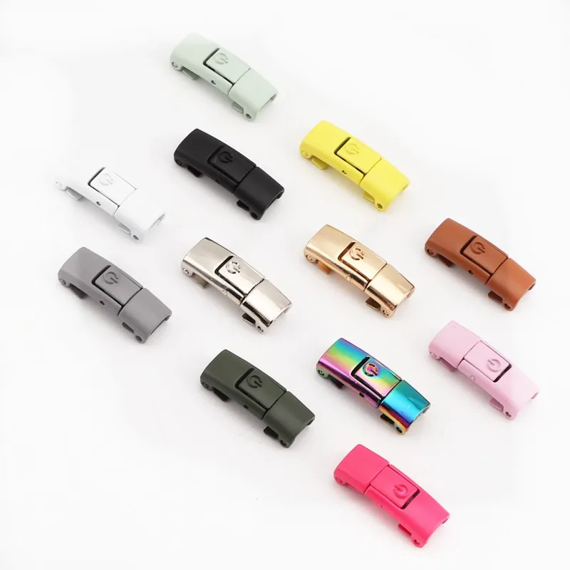 Clip per lacci in metallo colorato Stampa fibbia Lacci per scarpe Chiusura a pressione Accessori per scarpe Kit per scarpe da ginnastica AF1 Punta per lacci in metallo