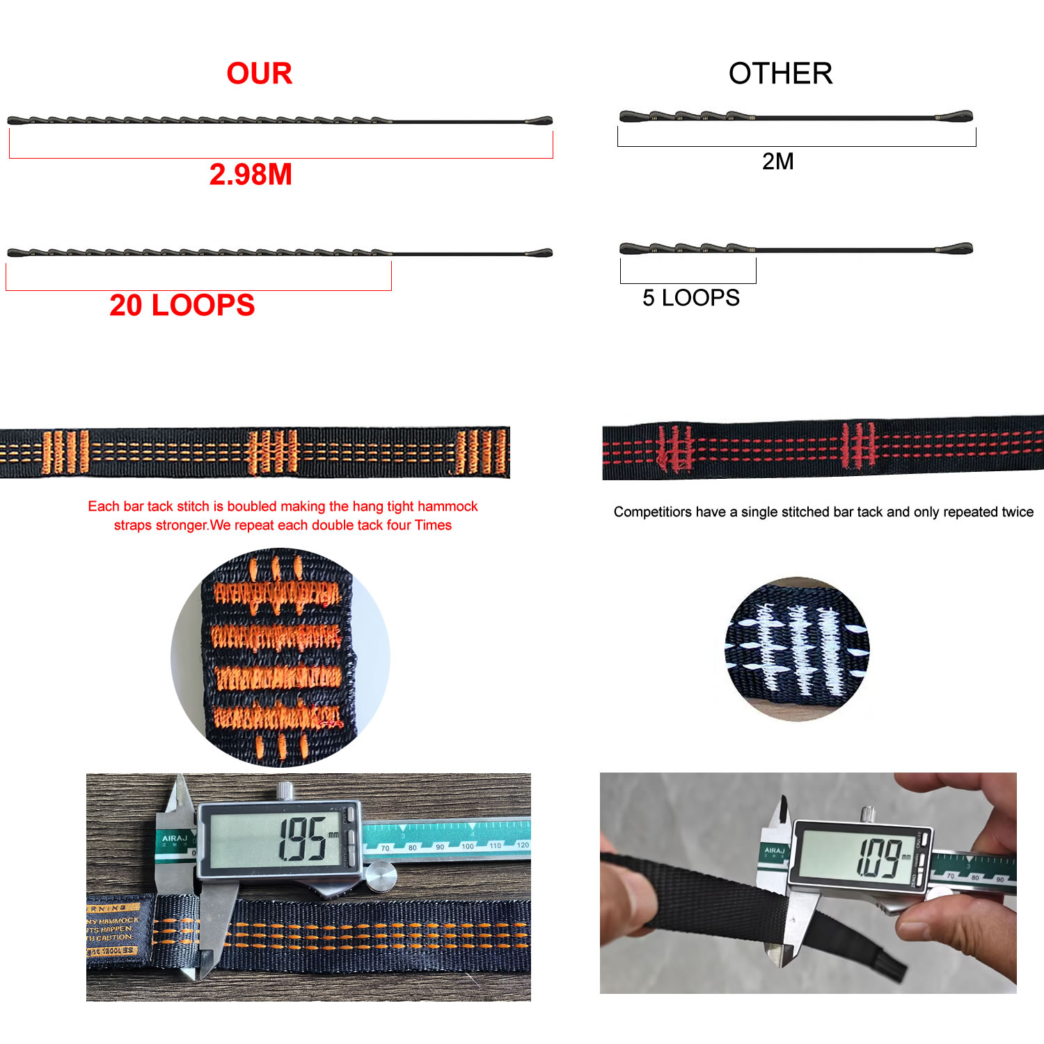 2 шт., ремень для гамака, 280 см, с пряжкой
